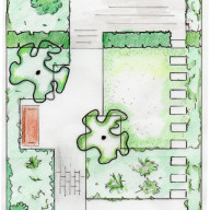 De bedrijfsnaam is bladgeritsel tuinontwerp