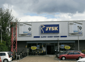 De bedrijfsnaam is Jysk